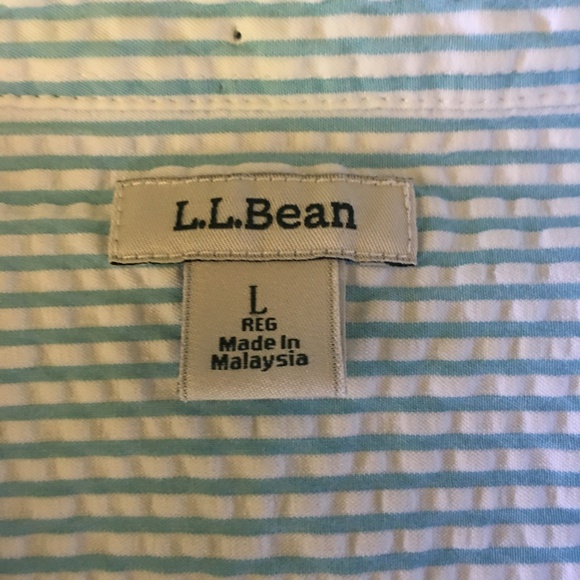 L.L.Bean Seersucker Striped Shirt - Picture 5 of 6
